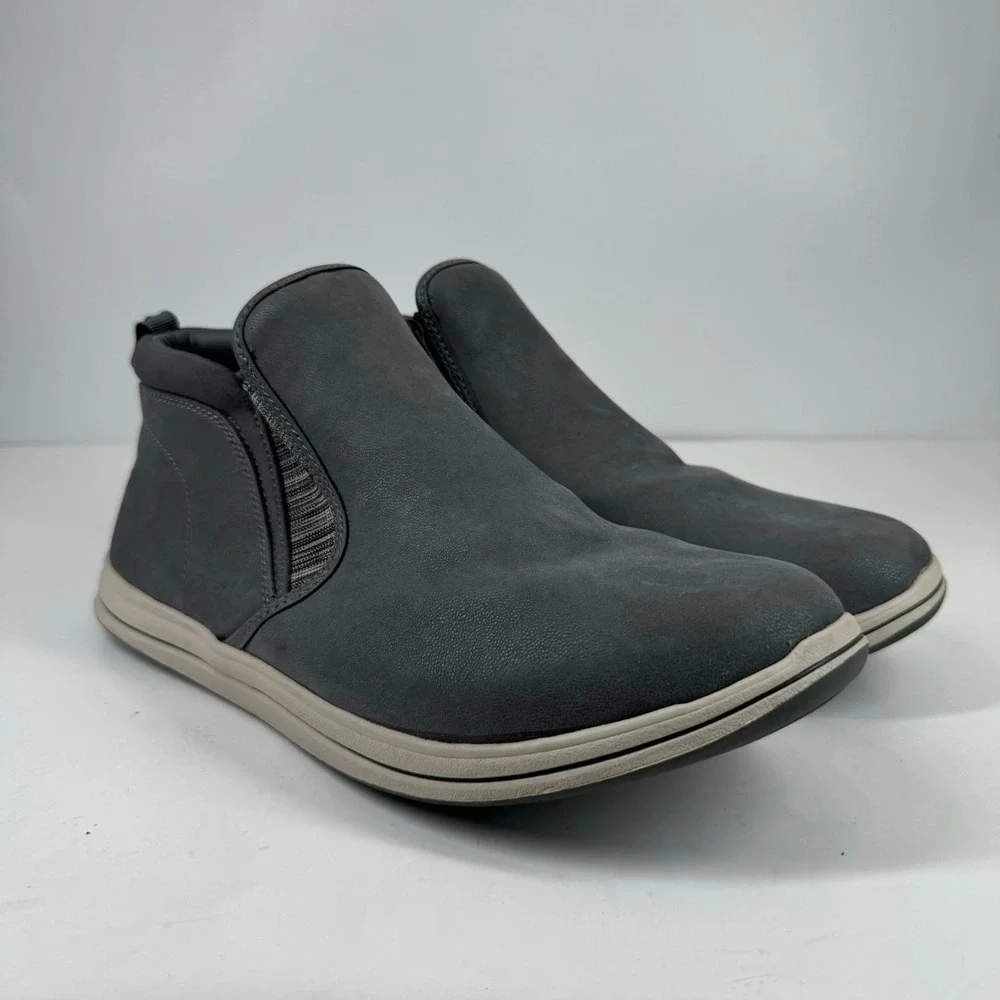 Clarks Cloudsteppers Breeze Clover Women's US 10W Grey Faux Nubuck Ankle Booties